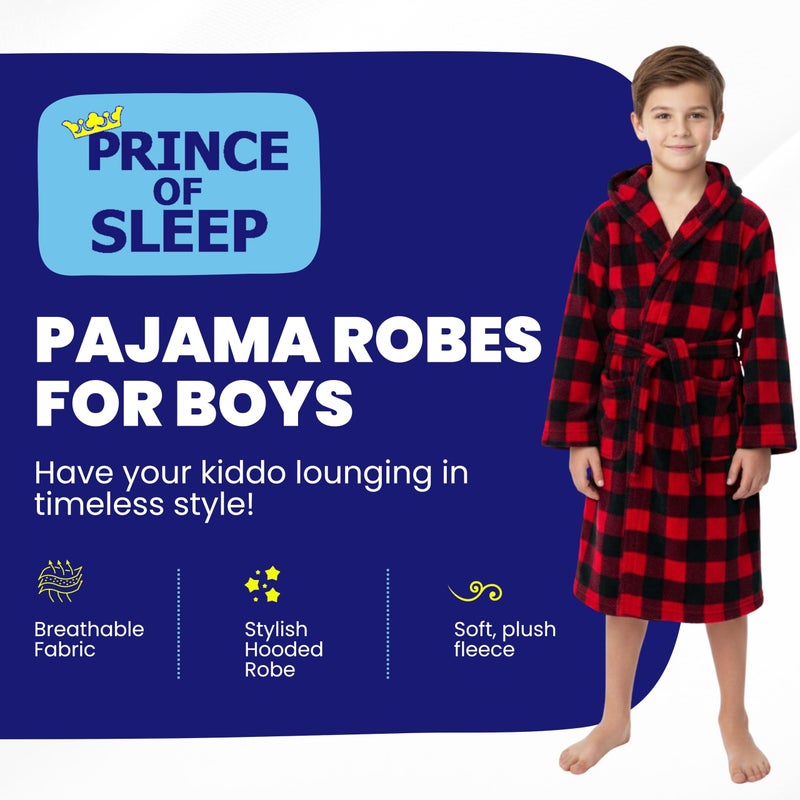 PRINCE OF SLEEP Fleece Robe Robes for Boys 75508-1C-14-16 - Image 4
